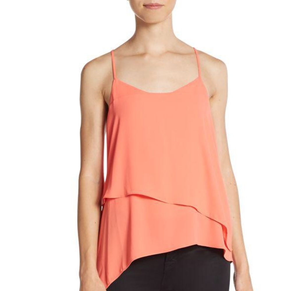 BCBG “Mika” Coral asymmetrical tank top🌟